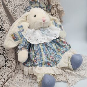 Boho Chic Rabbit Doll Unique Designer Home Accessories Victorian Patchwork
